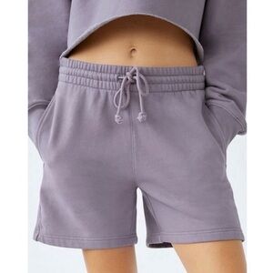 Aritzia TNA Cozy Fleece Boyfriend Sweatshorts New XS Lavender